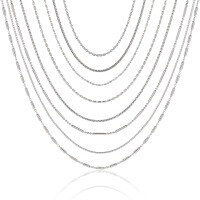 wholesale S925 Sterling Silver Floral Engraved Round Snake Chain Necklace for Women, Minimalist Style, Korean Version, Personalized Chopin Water Wave Lantern Silver Matching Chain Wholesale-YHX157/Short Chain with Engraved Beads 925 Silver