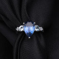 wholesale S925 Silver Designer Luxury Colorful Crystal Ring, European and American Fashion High-End Gemstone Ring-0-1
