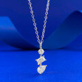 wholesale S925 silver new jewelry women's small unique Chinese-style irregular-shaped necklace versatile collarbone pendant-0-0