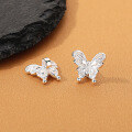 wholesale S925 Sterling Silver Butterfly Accessories Small Silver Fish DIY Bracelet Handmade Pendant Necklace Jewelry Wholesale-0-1