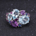 wholesale S925 Sterling Silver Designer Luxury Gemstone Ring, Banquet High-End Russian Style with Natural Gemstone-0-1