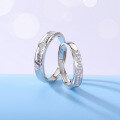 wholesale Original design S925 sterling silver love to the core couple rings, men and women can be engraved love matching rings-0-1