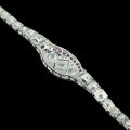 wholesale 925 Silver Gold-Plated High-Carbon Diamond Powder Blue Art Deco Antique Party Jewelry Bracelet for Women-0-3