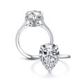S925 Silver Clearance Pigeon Egg CZ Drop Fashion Ring with Free Shipping-0-1