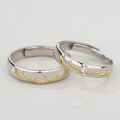 wholesale S925 Silver SKA Couple Rings "Deer with You" Matching Set for Men and Women, Minimalist Design Niche Birthday Gift Wholesale-0-6