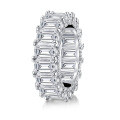 S925 Silver Fashion Row Zircon Ring, Minimalist Style-0-3