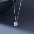 wholesale S925 silver Nalan lightweight luxury versatile high-end sophisticated diamond-encrusted square necklace Y01826-0-2