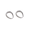 wholesale S925 sterling silver plated white gold hypoallergenic, slimming and versatile oval large earlobe earrings-0-4