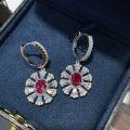 18K Gold 3ct Pigeon Blood Ruby Jewelry Set-0-0
