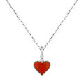 wholesale 925 Sterling Silver Heart-shaped Red Agate Necklace for Women, Xiaohongshu Same Style Versatile Pendant Collarbone Chain Jewelry Wholesale-0-4