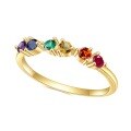 wholesale 14k Gold Plated S925 Sterling Silver Inlaid with Colored Gemstone Ring Stacking Ring, Light Luxury Fashion Elegant Simple Style-0-0