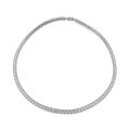 wholesale Silver hip-hop zirconium inlaid single row necklace INS tennis chain 4mm women's multi-size-0-0