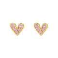 wholesale S925 Sterling Silver Women's Heart Earrings With Colorful Zircon,。-0-7