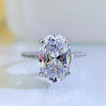 wholesale 925 Silver New Style Simulated Diamond Oval 8*12 Radiant Cut European and American Bestseller-0-5