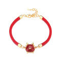 wholesale S925 Sterling Silver Chaozheng Zodiac Birth Year Hetian Jade Auspicious Cute Dragon Red String Bracelet New Chinese Style National Trend-0-4
