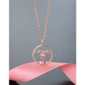 wholesale S925 silver rose gold-plated diamond-encrusted heart pendant necklace, NICEME romantic sweet Korean and Japanese style wholesale-0-0