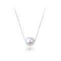wholesale S925 Sterling Silver HXL255 Korean Japanese Style Silver Collarbone Chain Fashionable Elegant Pearl Simple Single Pearl Necklace for Women-0-4