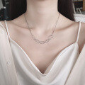 wholesale S925 Sterling Silver Irregular Patchwork Chain Trendy Versatile Women's Collarbone Necklace-0-0