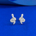 wholesale S925 Sterling Silver Exquisite Full-Diamond Snake Earrings, Luxury Design, Fashionable and Elegant, Live Streaming Style for Women-0-0