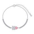 wholesale S925 Sterling Silver Cross-Border Ins Bracelet for Women, Small Niche Luxury with 8A Ice Powder, Tennis Zircon, and Heart-Shaped Design-0-5