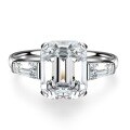 wholesale Sterling Silver D Color Moissanite Ring for Women 1 Carat Classic Six-Prong Tiffany Style Ring Four-Prong Luxe Large Carat Moissanite Ring-0-30