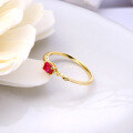 wholesale S925 Sterling Silver Light Luxury Jewelry Simple and Exquisite Ruby Ring for Women, High-End Retro Fashion Ring-0-3