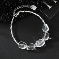 wholesale S925 silver Nalan fresh sweet ins style white crystal crushed silver bracelet S7937-0-2