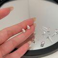 wholesale S925 Sterling Silver Irregular Stud Earrings for Women, Korean Summer New Arrival, Versatile and Niche High-End Earrings-0-1