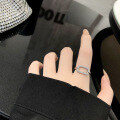 wholesale S925 Sterling Silver Flash Zirconia Circle Ring for Women, Fashionable and Unique, European and American Style, Luxurious Minimalist Cross-Border Pinky Ring-0-1