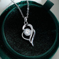 S925 Sterling Silver Pendant with D Color Moissanite Necklace, Women's Fashion Classic, Drop Shipping-0-1