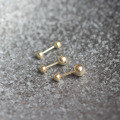 wholesale 9K solid gold classic small ball ear studs for sleeping-0-2