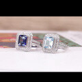 wholesale 925 Sterling Silver Fashion Luxury Natural Topaz Ring for Women, High-End Textured Gemstone Ring-0-1