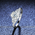 S925 Silver 15ct Oval Moissanite Ring for Women, Live Wholesale-0-2