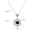 wholesale S925 Sterling Silver Cross-Border New Colorful Moissanite Snowflake Pendant with Advanced Design Sense Collarbone Chain Christmas Gift-0-9