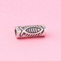 wholesale Metal S925 Silver Small Fish Beads, Koi, Straight Tube, Herringbone Spacer Beads for DIY Bracelet Necklace Unisex Accessories-0-6