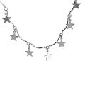 wholesale S925 Sterling Silver YH042 Korean-style Short Collarbone Chain with Unique Five-pointed Star Pendant Necklace for Women-0-4
