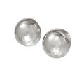 wholesale S925 sterling silver round ball earrings for women, new design, unique and elegant, minimalist luxury, small batch, high-end fashion earrings-0-4