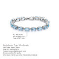 wholesale S925 Sterling Silver Natural Gemstone Topaz Bracelet for Women,-0-6