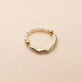 wholesale S925 sterling silver irregular pearl ring Xiaohongshu INS minimalist style unique women's ring R00206-0-1