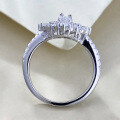 wholesale S925 Silver Edition 4*75 Marquise Diamond High-Carbon Diamond Premium Luxury-Set Fashion Ring for Women Wedding Xiaohongshu-0-3
