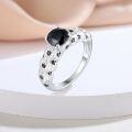 wholesale 925 Sterling Silver Black Nano Zirconia Ring for Women, High-End European and American Fashion, Unique Ins Style-0-3