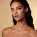 S925 Sterling Silver Moissanite Pendant Necklace, Cross-Border Live Hot-Sell, Minimalist Elegant-0-0