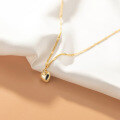 wholesale S925 silver summer minimalist women's heart pendant necklace,ins style short choker D8527-0-1