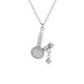 wholesale S925 Sterling Silver Little Rabbit Necklace for Women, Light Luxury, Niche Design, New Edition, High-End Feel, Internet-Famous Collarbone Chain-0-4