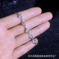 S925 Sterling Silver Moissanite Bracelet with Heart Design-0-1