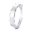wholesale S925 Sterling Silver Versatile Open-Ended Ring with Minimalist Karakusa Pattern, Dragon Scale, and Geometric Design-0-4