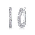 wholesale 925 Sterling Silver Fashionable U-Shaped Earrings with Moissanite, European and American New Style Light Luxury Advanced Stud Earrings-0-1