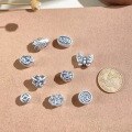 wholesale 999 Silver Thai Silver Pendant Handmade DIY Accessories Vintage Pure Silver Pendant Bracelet Making Materials Silver Bead Spacers-0-1
