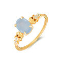 wholesale S925 Silver Plated 14K, Daily Wear Niche Luxury Style Aqua Blue Chalcedony from Duli Jewelry Source Manufacturer Wholesale-0-0