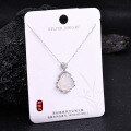 S925 Sterling Silver High-Ice White Chalcedony Maitreya Buddha Pendant Necklace-0-4